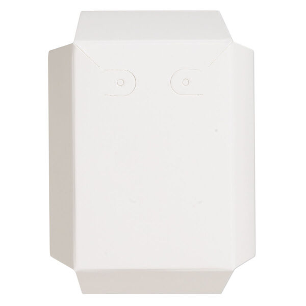 Box insert, paper, white, 3 x 2 x 3/4 inch rectangle earring and necklace card. Sold per pkg of 10. image number 0
