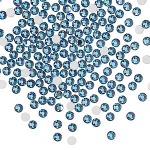 Flat back 1pkg144 Malibu blue foil back, Preciosa MAXIMA Czech crystal rhinestone, 2.5-2.7mm chaton rose round SS9