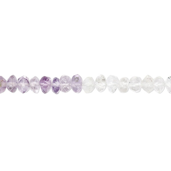 Bead, multi-gemstone (natural / heated), 4x2mm-5x3mm hand-cut faceted rondelle, B grade, Mohs hardness 3 to 7. Sold per 14-inch strand. image number 0