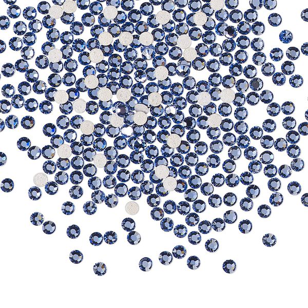 Flat back 1440pk blue violet foil back, Preciosa MAXIMA Czech crystal hotfix rhinestone 1.9-2.1mm chaton rose round SS6 image number 0