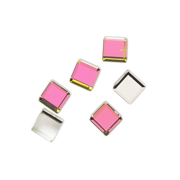 Flat back 6pk crystal vitrail medium, Preciosa Czech crystal rhinestone 6mm cube image number 0