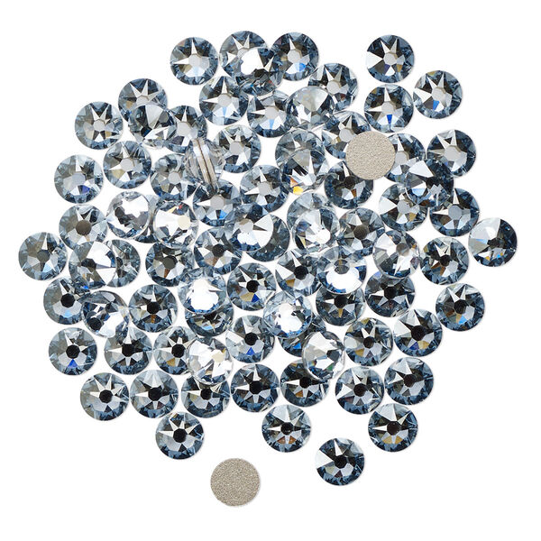 Flat back 144pk crystal blue shade foil back, Crystal Passions® 3.8-4mm rose round SS16 2088 image number 0