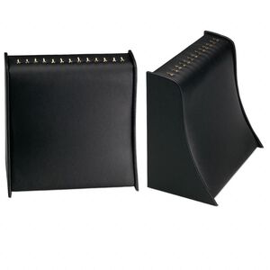 Display, bracelet, leatherette, black, 8 x 4-1/2 x 7-1/2 inches. Sold individually.