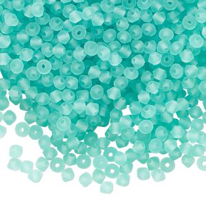 Bead 48pk Caribbean Sea matte, Preciosa Czech crystal 3mm bicone