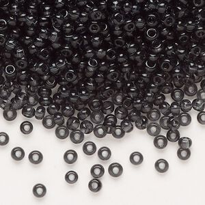 Seed bead, Preciosa Ornela Czech glass, pkg/500g, #8 rocaille, transparent grey, (40010).