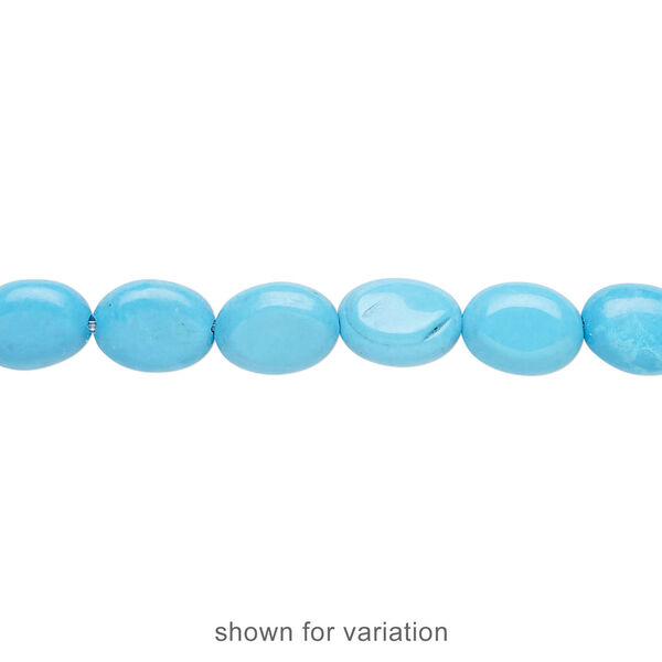 Magnesite 1pkg1, oval bead 15.5-16 inch 8x6mm image number 1