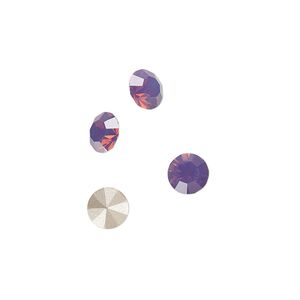 Chaton 144pk amethyst opal foil back, Preciosa MAXIMA Czech crystal rhinestone 6.14-6.32mm round SS29