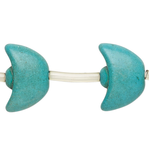 Bead, "turquoise" (resin) (imitation), teal green, 21x14mm-22x14mm ingot. Sold per pkg of 13. image number 0