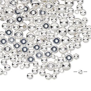Bead, silver-plated brass, 2mm-4.5x3mm assorted round and rondelle. Sold per pkg of 200.