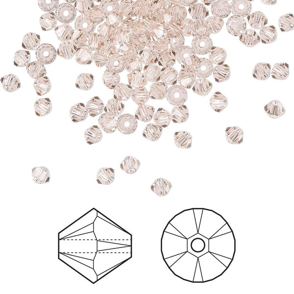 Bead 144pk vintage rose, Crystal Passions® 3mm bicone 5328 image number 0