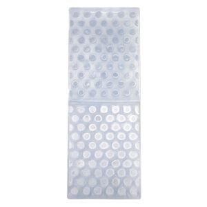 Embosser folder, QuicKutz®, blue, 5-3/4 x 4-1/4 inch rectangle with large polka dot designs, A2 series. Sold individually.