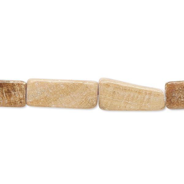 Bead, brown Italian "onyx" (onyx marble) (coated), 17x6mm-18x8mm square tube, C- grade, Mohs hardness 3. Sold per 15-inch strand. image number 0
