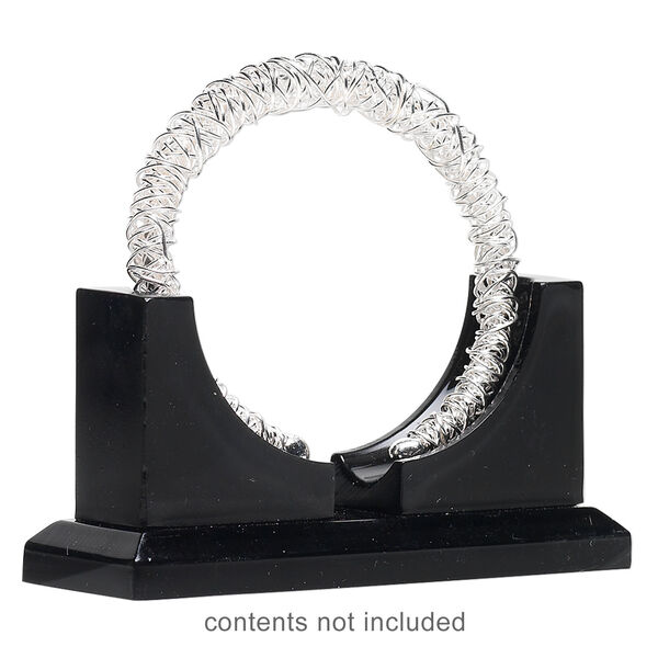 Display, bracelet, acrylic, black, 3-1/2 x 1-3/4 inches. Sold per pkg of 2. image number 1
