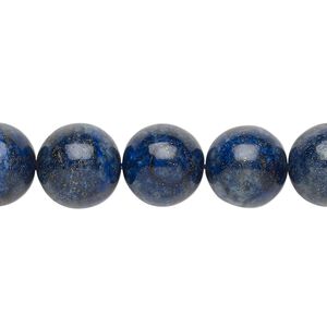 Lapis lazuli 1pkg1, round bead 8 inch 12-13mm
