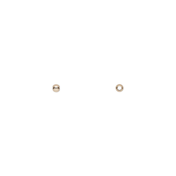 Bead, 14Kt rose gold-filled, 2mm round. Sold per pkg of 20. image number 0