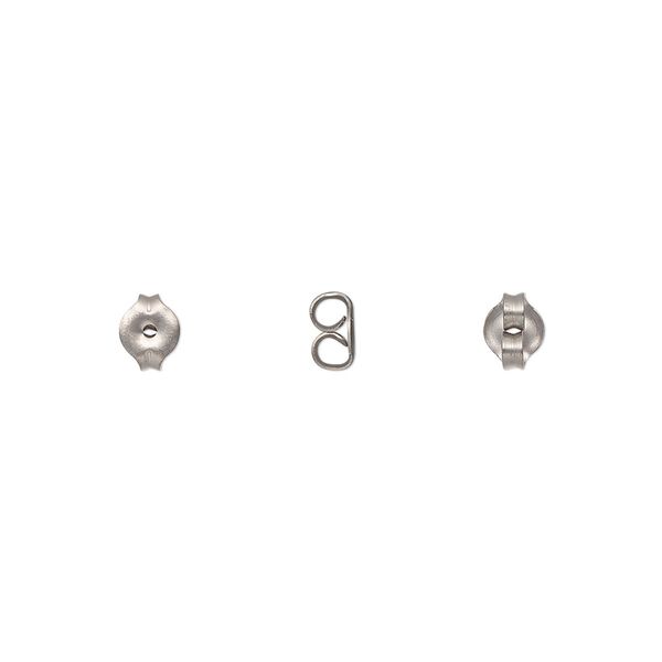 Earnut 1pkg100 titanium, 5x4mm round, 50 pair image number 0