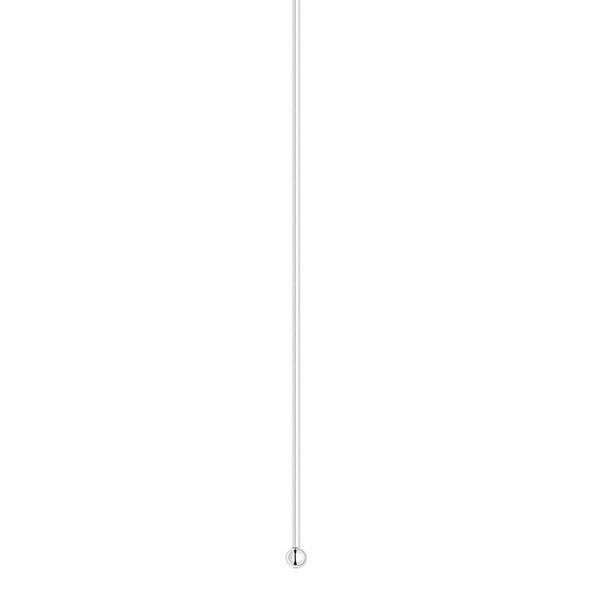 Head pin, sterling silver, 3 inches with 1.5mm ball, 24 gauge. Sold per pkg of 10. image number 0