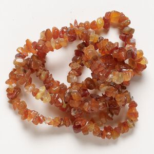 Carnelian / red agate 1pkg1, chip bead 30 inch small to large