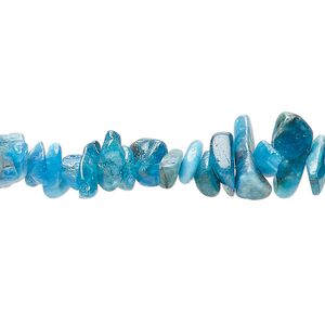 Blue apatite 1pkg1, chip bead natural 34 inch small to large