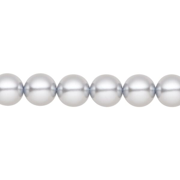 Pearl 25pk light grey, Preciosa Czech crystal 8mm round image number 0