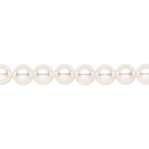 Pearl 500pk white, Swarovski® 6mm round 5810