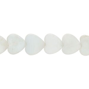 Amazonite 1pkg1, flat heart bead natural, 15 inch 10mm light to medium