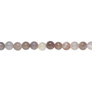 Botswana agate 1pkg1, round bead natural 15.5-16 inch 4mm