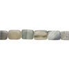 Soapstone 1pkg1, puffed rectangle bead natural, 15 inch 28x20mm-31x23mm image number 1
