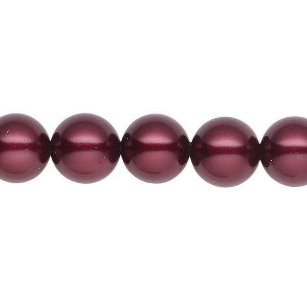 Pearl 1pk bordeaux, Celestial Crystal&reg; 10mm round 15.5-16 inch image number 0
