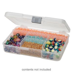 Organizer, plastic, 5-3/4x4x1-1/4 inch rectangle with five fixed compartments. Sold individually.