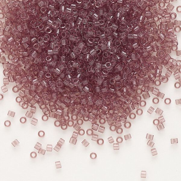 Seed bead, Delica®, glass, pkg/7.5g, #11 round, transparent smoky amethyst (DB-0711). image number 0