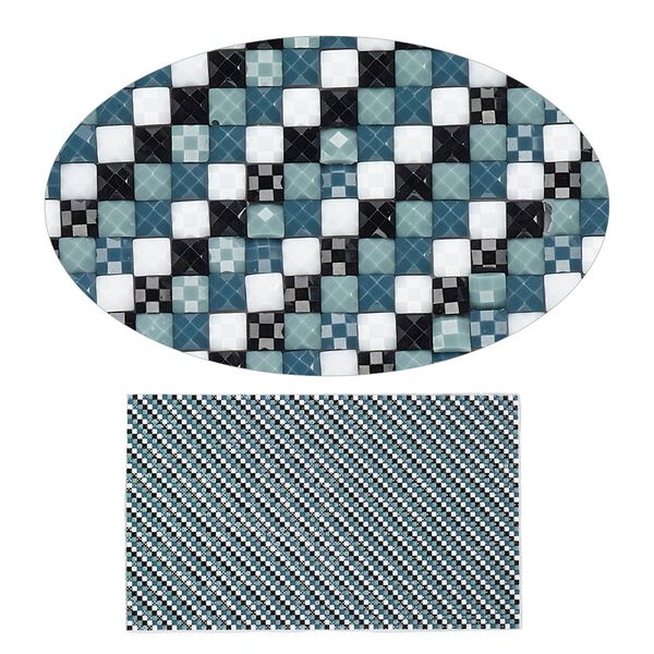 Adhesive sheet 1pkg1, My Style Deco Art™, peel-off, resin and glue, black grey ombre, 8 x 4-3/4 inch rectangle, 1.8mm thick. image number 0