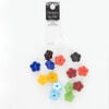 Bead, glass, mixed colors, 19x7mm-19x8mm flower rondelle with cutout round and 3.5-4mm hole. Sold per pkg of 16. image number 1