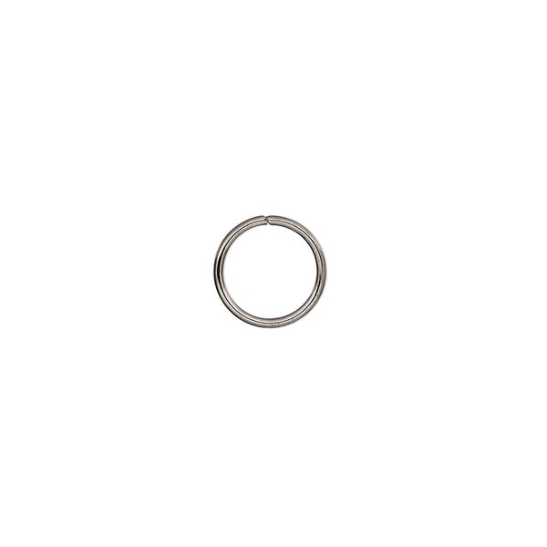 Jump ring, stainless steel, 9mm round, 7.5mm inside diameter, 20 gauge. Sold per pkg of 50. image number 0