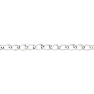 Chain, stainless steel, 3mm flat curb. Sold per 5-foot section.