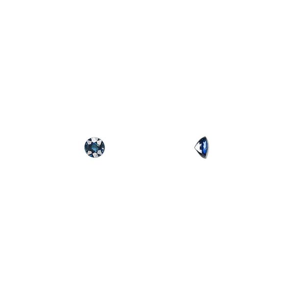 Blue sapphire 1pkg1, hand-cut faceted round gem 3.25mm image number 0