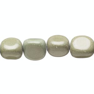 Serpentine 1pkg1, pebble bead natural 15 inch large