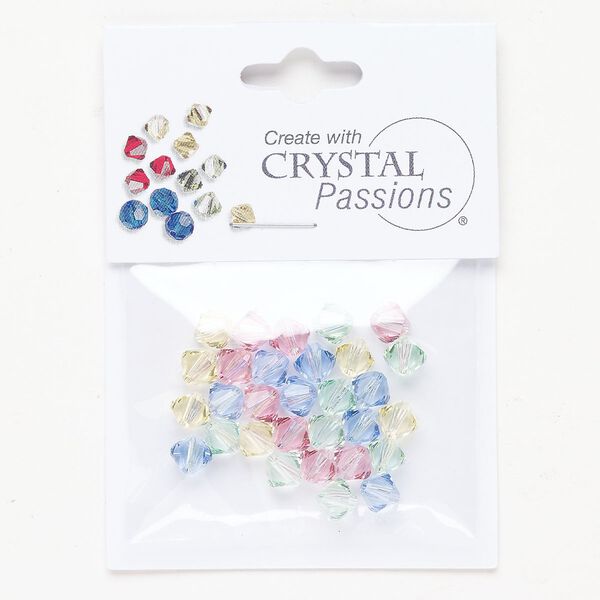 Crystal 1pkg30 Crystal Passions® bicone bead 6mm mixed colors 5328 image number 0