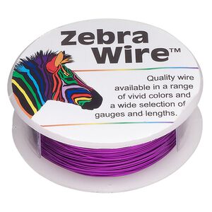 Wire, Zebra Wire™, color-coated copper, magenta, round, 26 gauge. Sold per 1/4 pound spool, approximately 115 yards.