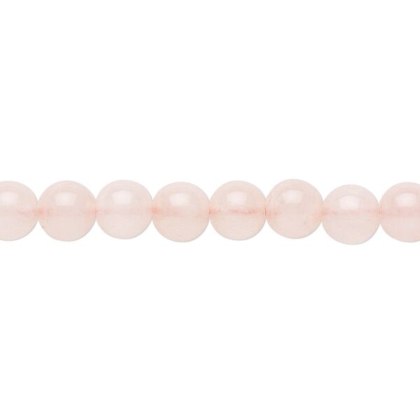 Rose quartz 1pkg1, round bead 15.5-16 inch 6mm image number 0