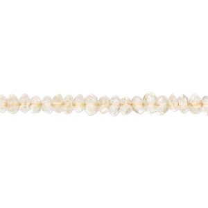 Citrine 1pkg1, hand-cut faceted rondelle saucer bead 14 inch 3x1mm-5x3mm