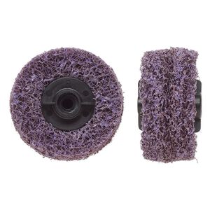 Bristle brush, 3M™ Scotch-Brite™, plastic, brown and blue, medium grade (6A) cluster, 2x1 inches for Jooltool™. Sold individually.