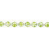 Bead, glass 1pkg8, opaque white and green, 12mm hand-painted round. image number 1