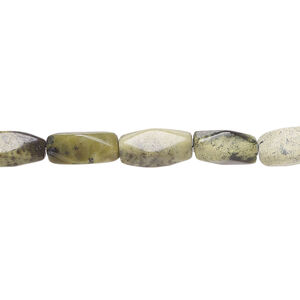 Yellow "turquoise" 1pkg1, hand-cut 4-sided rectangle bead natural, 13 inch 8x4mm-12x5mm