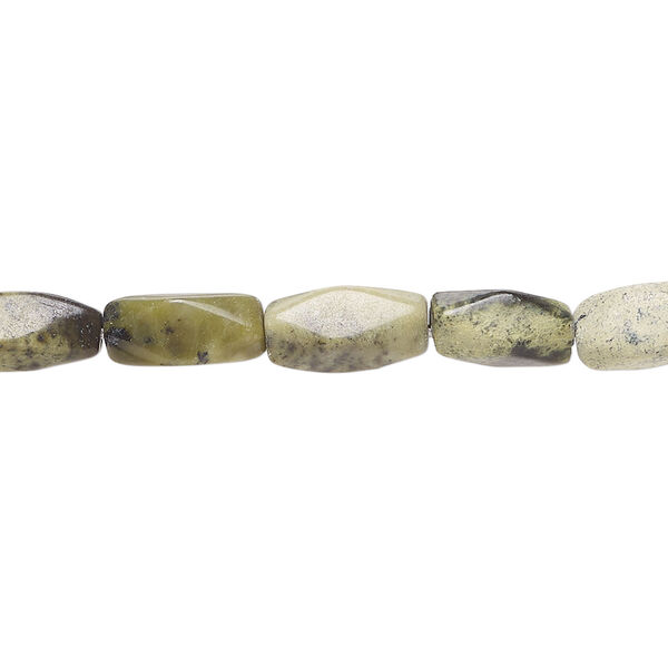 Yellow "turquoise" 1pkg1, hand-cut 4-sided rectangle bead natural, 13 inch 8x4mm-12x5mm image number 0