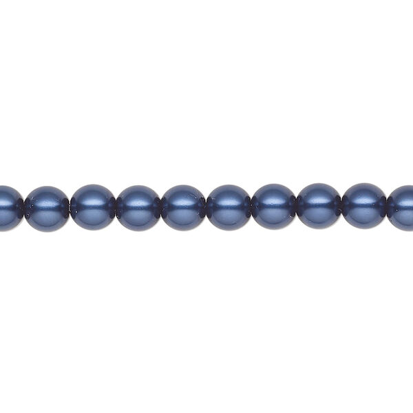 Pearl 50pk blue, Preciosa Czech crystal 5mm round image number 0