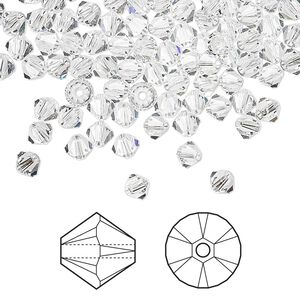 Bead 1440pk crystal, Crystal Passions® 4mm bicone 5328