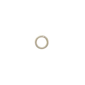 Jump ring, 14Kt gold-filled, 7mm soldered round, 5.1mm inside diameter, 18 gauge. Sold per pkg of 10.