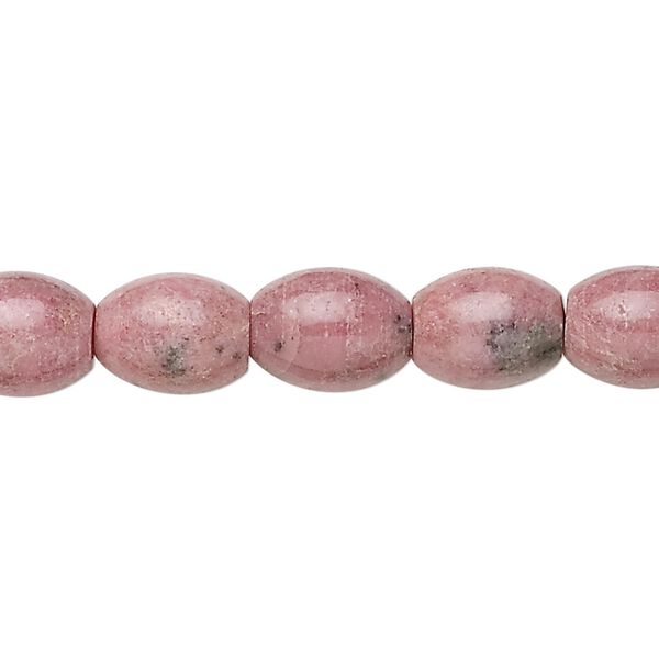 Rhodonite 1pkg1, oval bead natural 15.5-16 inch 10x8mm image number 0