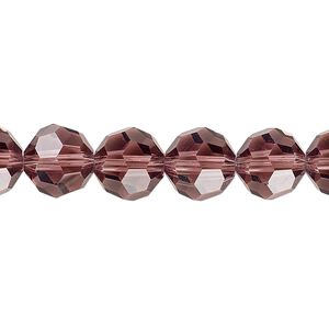 Bead 1pk 32 facets transparent amethyst purple, Celestial Crystal® 10mm round 15.5-16 inch